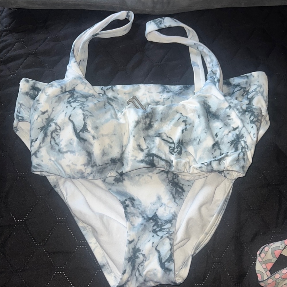 Marble Print Bikini Set
